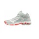 Mizuno Scarpe Pallavolo Donna - Wave Lightning Z5 Mid - Grigio/Bianco/Corallo
